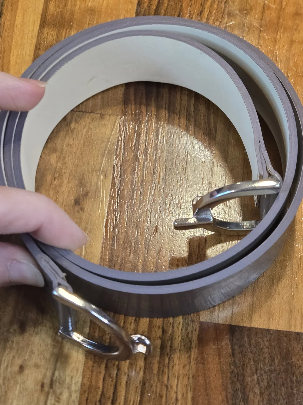 Punto Fibbia Italian Leather Belt - Minimalist Silver Hook Buckle 35